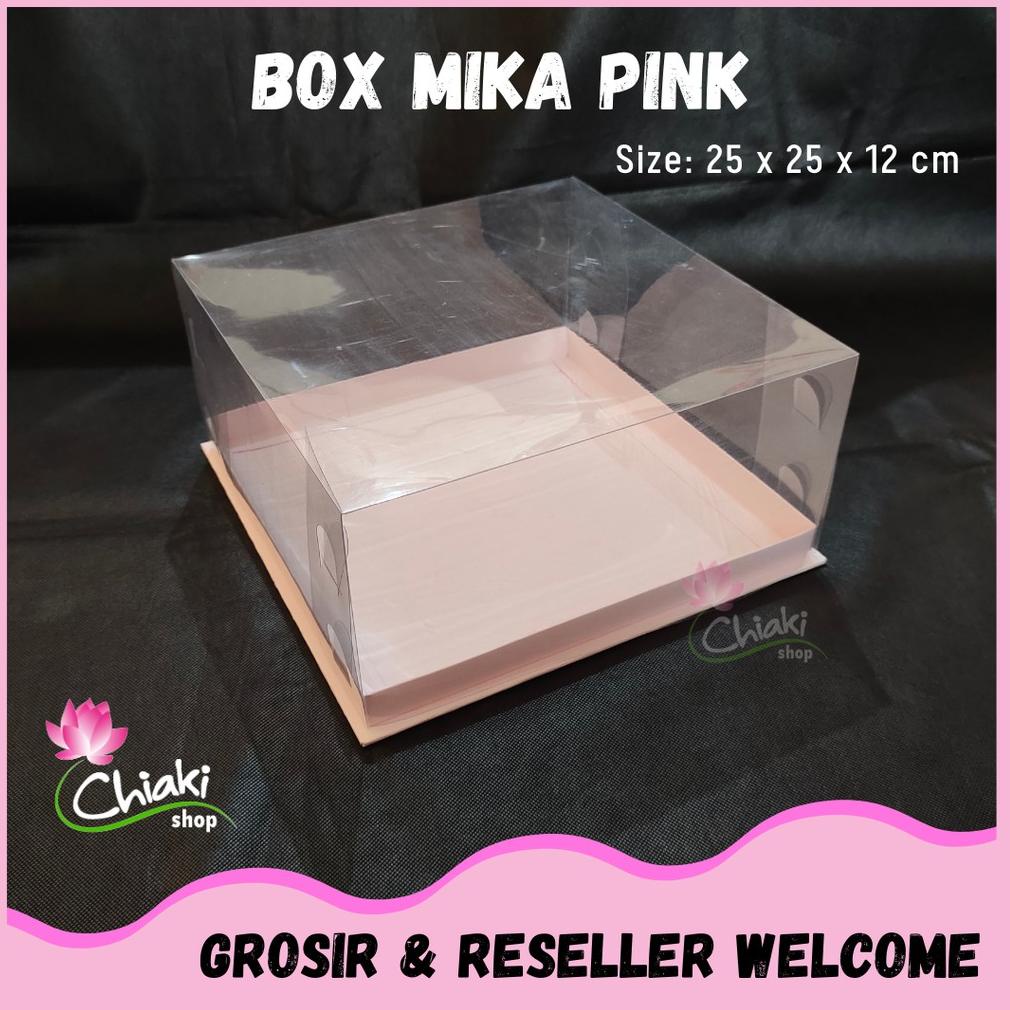 

[COD FM79] Box Mika PINK Uk 25 x 25 x T. 12 cm Cupcake isi 9 Cake Pudding Tart Dus Emas Karton Tebal CHIAKI aqckd