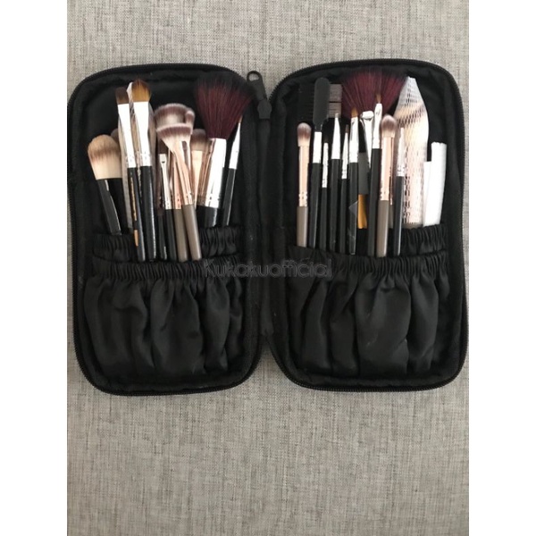 Kukaku black organizer pouch brush/tempat kuas brush/brush mua/brush makeup