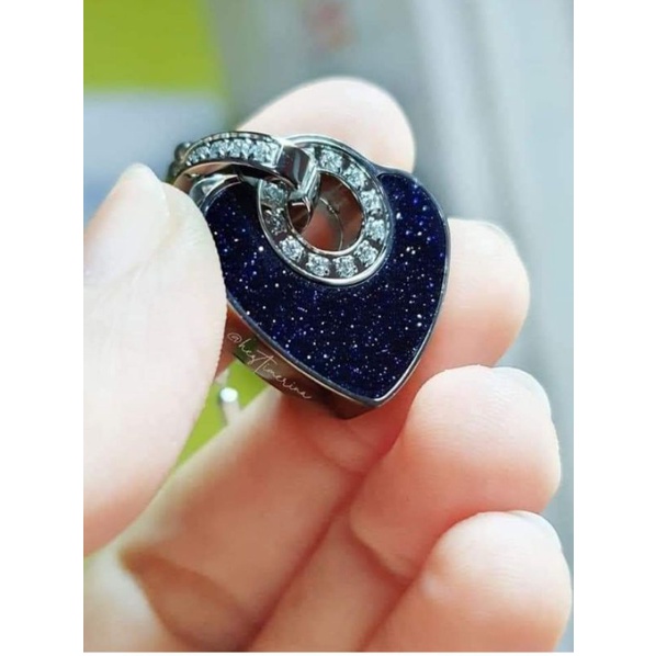 LSW HEART BLUE KALUNG KESEHATAN MCI KALUNG MCI ORIGINAL ORI LOVE PENDANT Cantik TERMURAH TERLARIS TE