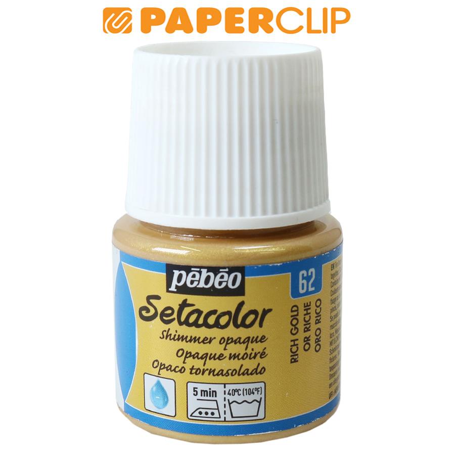 

CAT WARNA KAIN / PEBEO SETACOLOR SHIMMER OPAQUE FABRIC PAINT 45ML 295-062 GOLD