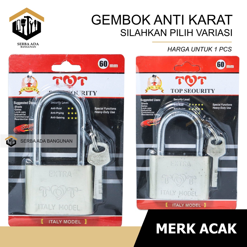 GEMBOK KUNCI KEAMANAN 30 PENDEK PANJANG 60 PENDEK PANJANG LACI LOKER KOPER TAS MOBIL GUDANG KOTAK