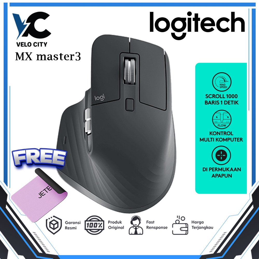 Logitech MX Master 3 Wireless Mouse - Garansi Resmi 1 Tahun