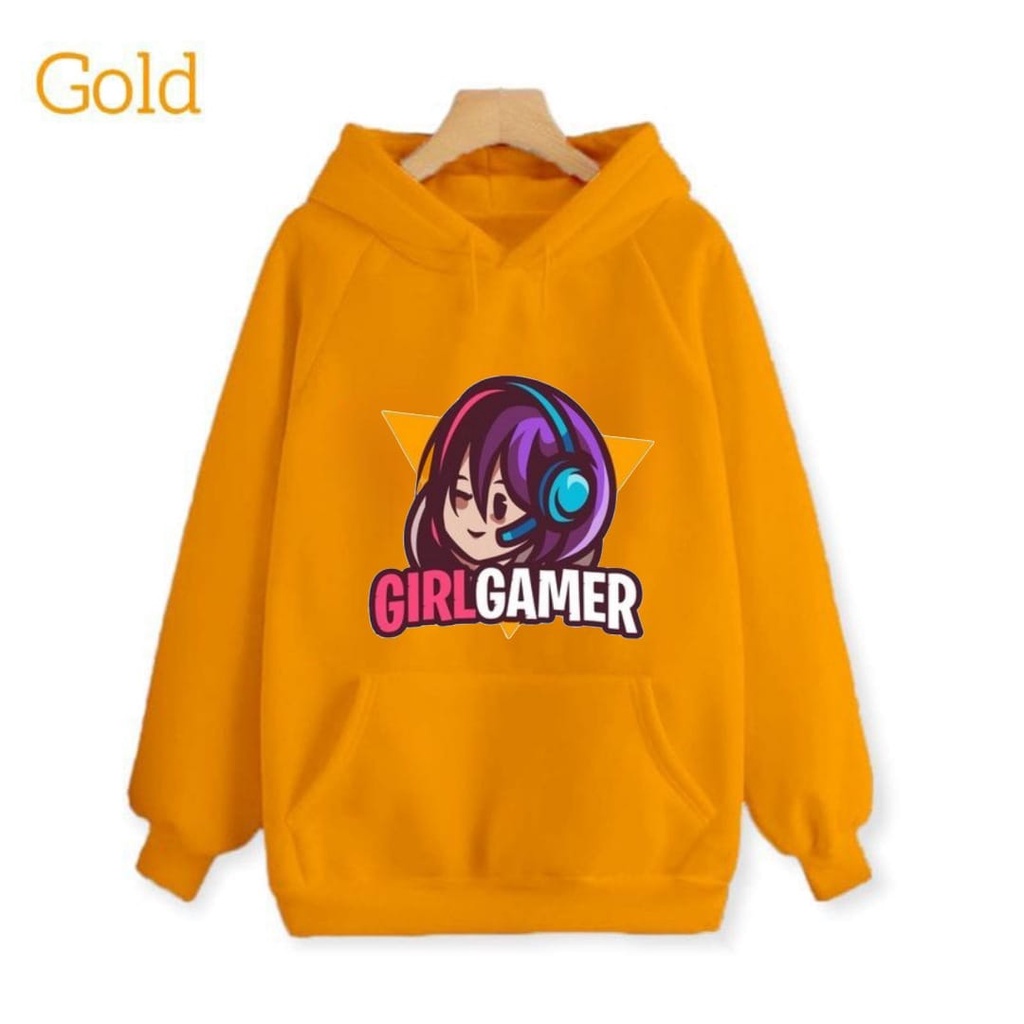 Hzl_outfit Sweater Hoodie Anak Perempuan Girl Gamer/ Sweater Hoodie Girl Gamer (S.M.L.XL)