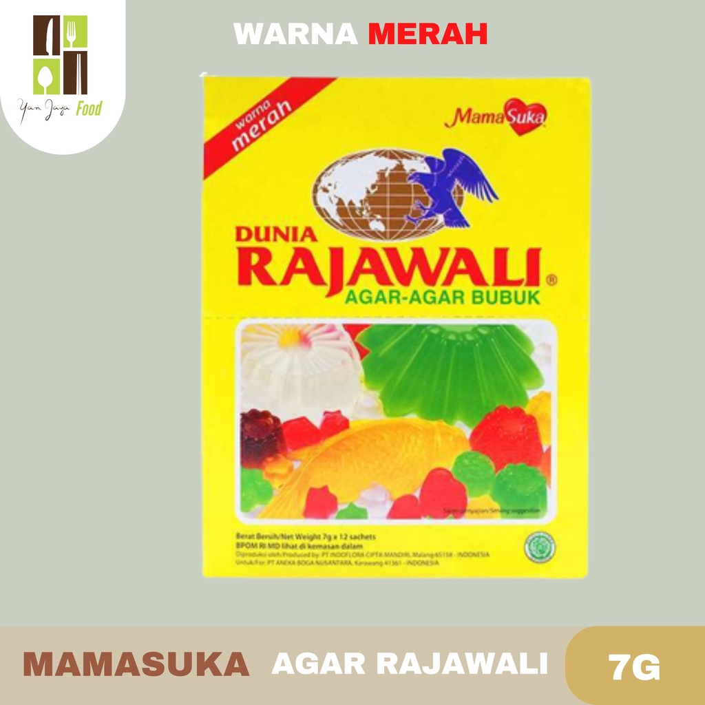 Mamasuka Agar-Agar Bubuk Rajawali [Coklat/Merah/Hijau]