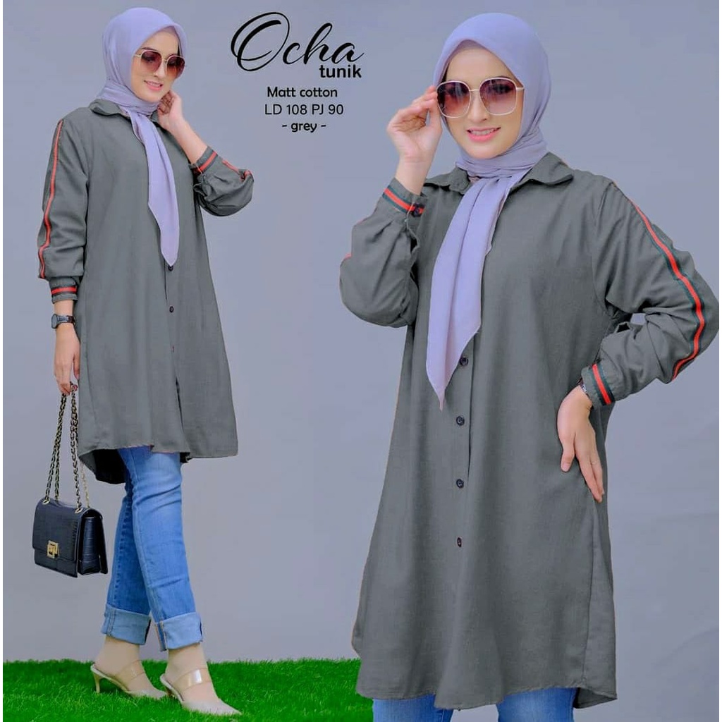 Baju Wanita Tunik Ocha Crinkl