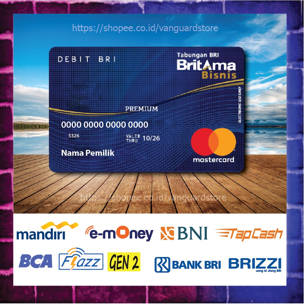 KARTU E MONEY E TOLL KARTU DEBIT RI MASTERCARD DEBIT CREDIT EMONEY MANDIRI FLAZZ BCA BNI TAPCASH BRIZZI BRI - 1 SISI