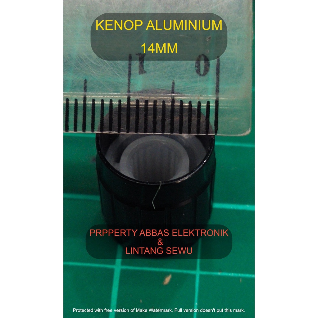 KENOP ALUMINIUM 14MM 15X17 KNOP AMPLIFIER  KECIL 14MM