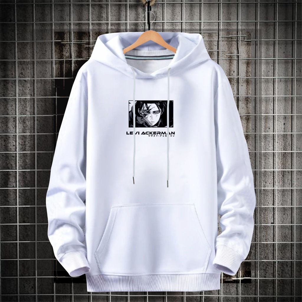 Sweater hoodie ANIME pria wanita kekinian levi ackerman / hoodie anime terbaru