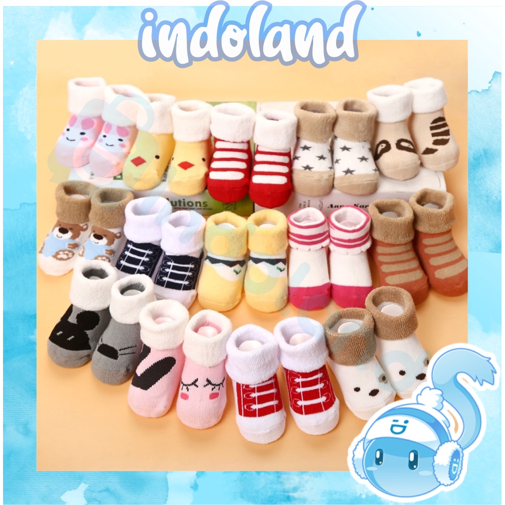 ☀INDOLAND☀ Kaos Kaki Bayi Lucu Kaus Kaki Anak Prewalker | Kaus Kaki Bulu KK033