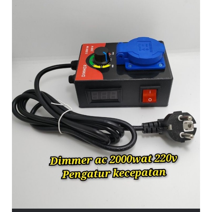 Jual Dimmer AC 2000W Pengatur Kecepatan Gerinda bor dinamo Peredup Lampu speed control Motor