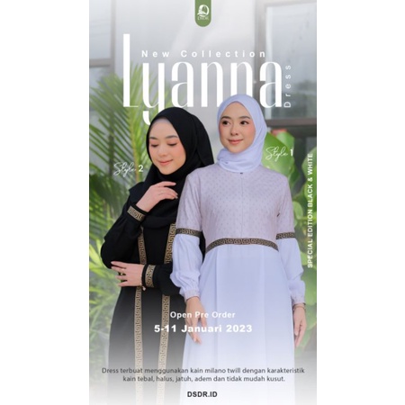 LYANNA DRESS BY DSDR || PO READY AKHIR MARET
