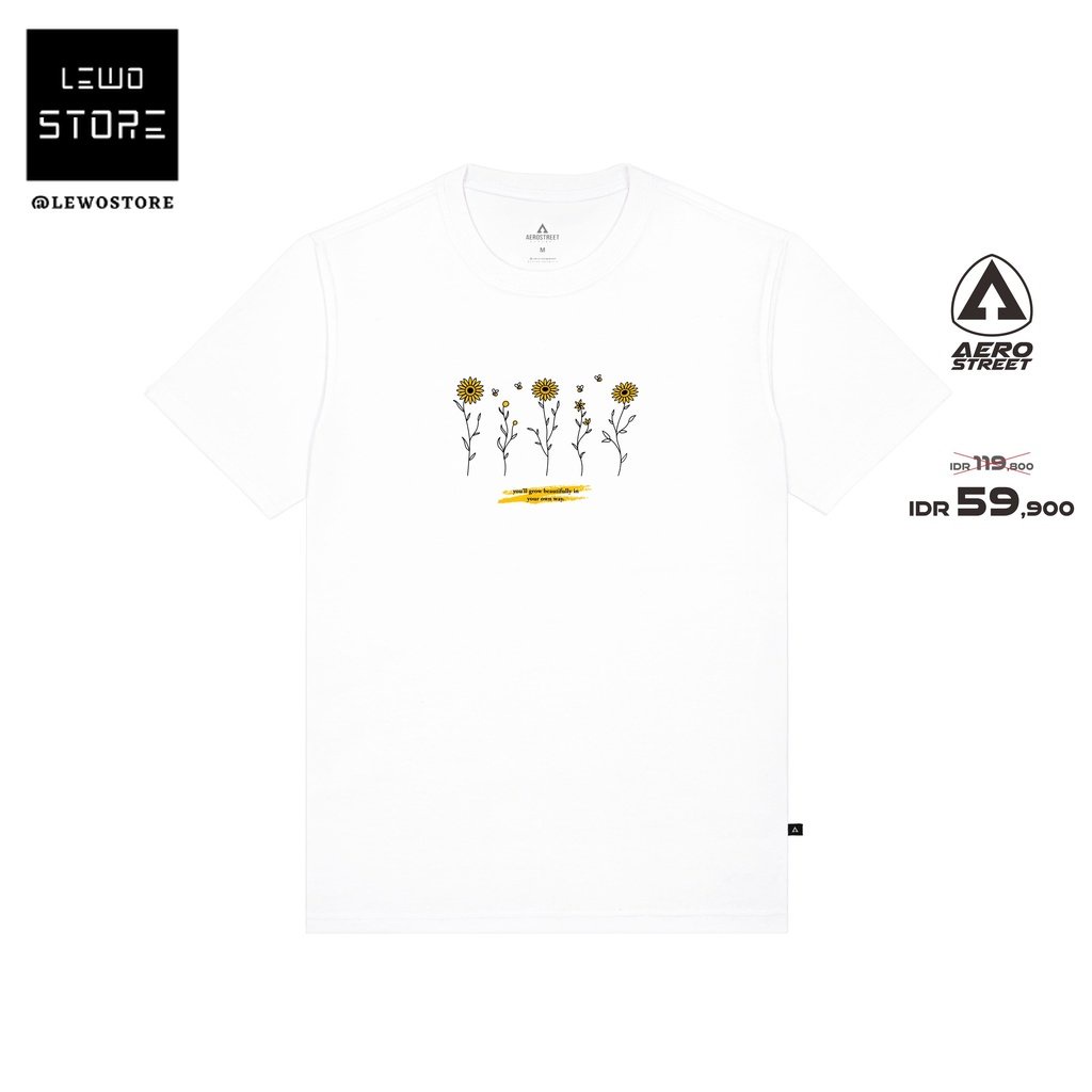 Tshirt Baju Kaos Distro Aerostreet T Shirt Beautiful Putih Kaos T-Shirt Tshirt Matahari ABAAA kaos D