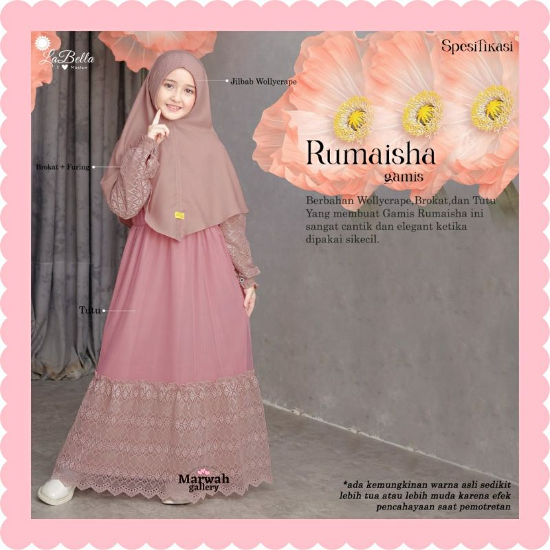 BAJU ANAK PEREMPUAN GAMIS RUMAISHA BY LABELLA