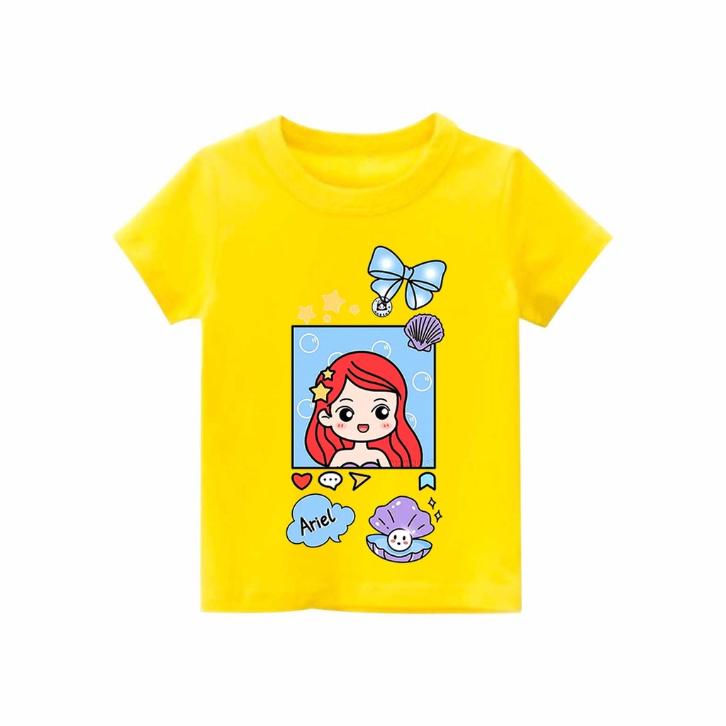 Kaos perempuan motif Mermaid | kaos combed 30s printing | Kaos Distro anak