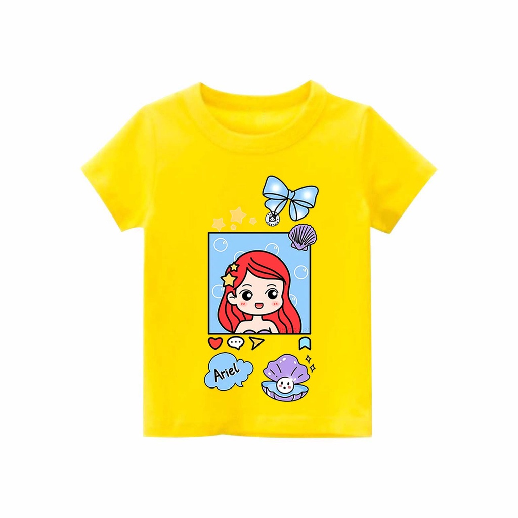 Kaos perempuan motif Mermaid | kaos combed 30s printing | Kaos Distro anak