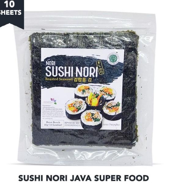 

FIA636 JAVA Sushi Nori 10 Lembar - Rumput Laut Kering 10 Lembar Halal |