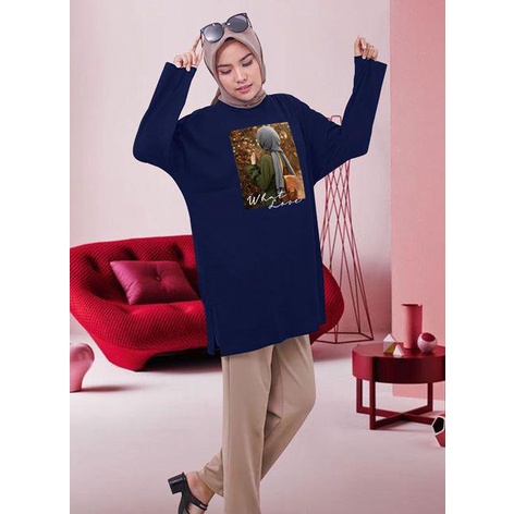 BLOUSE LENGAN PANJANG LD 130CM DTF HIJAB WHAT