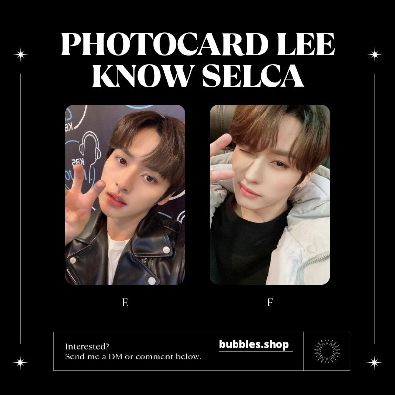 PHOTOCARD UNOFFICIAL LEE KNOW STRAYKIDS SELCA