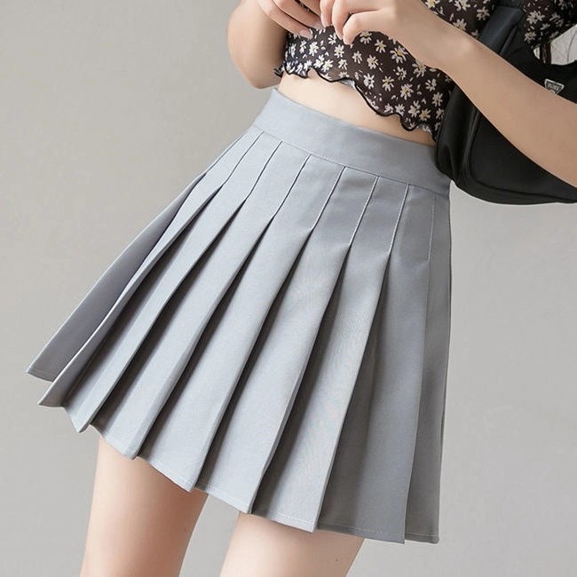 korea pleated skirt / Rok pendek wanita/mini skirt Korea tennis skirt/