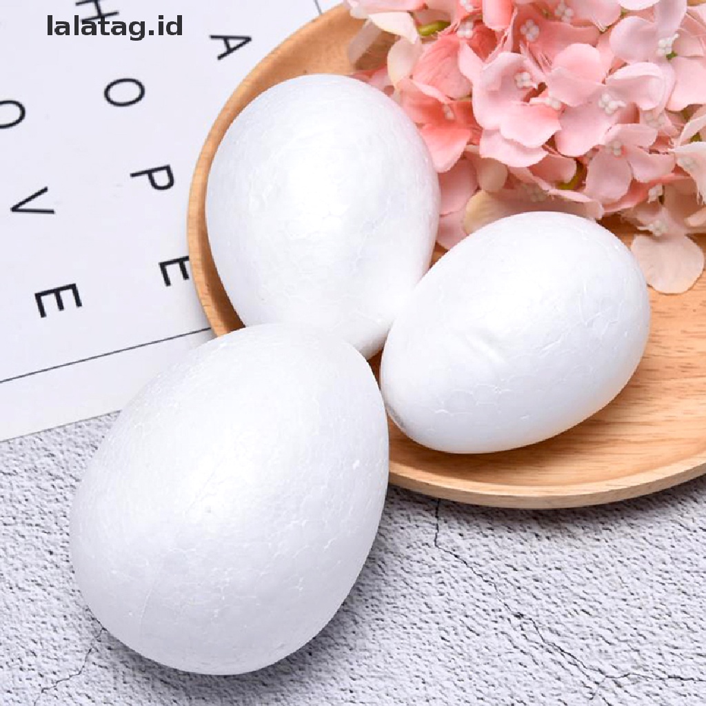 [lalatag] 10pcs Telur Paskah Styrofoam Bola Busa Handmade DIY Craft Dekorasi Pesta [ID]