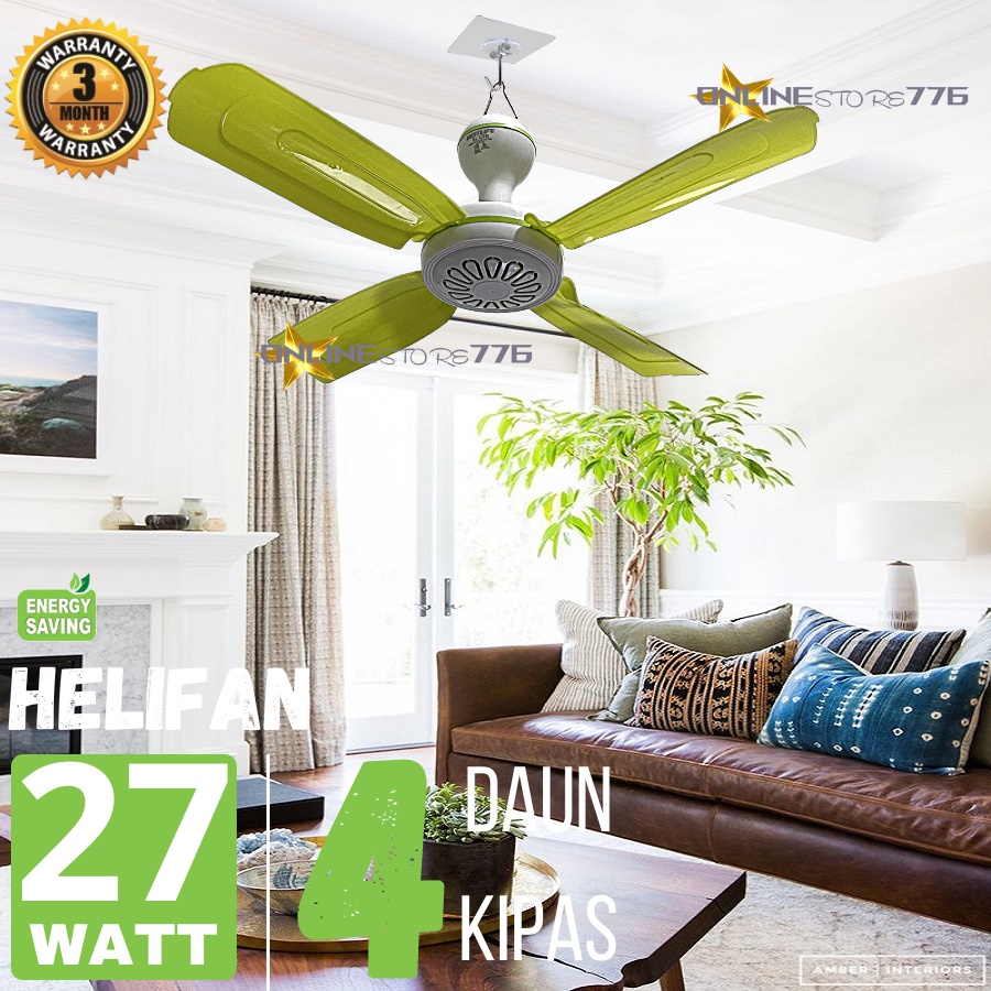 Onlinestore776 - KIPAS ANGIN GANTUNG 27W / KIPAS GANTUNG 27 WATT / CEILING FAN KENCANG TIDAK BERISIK