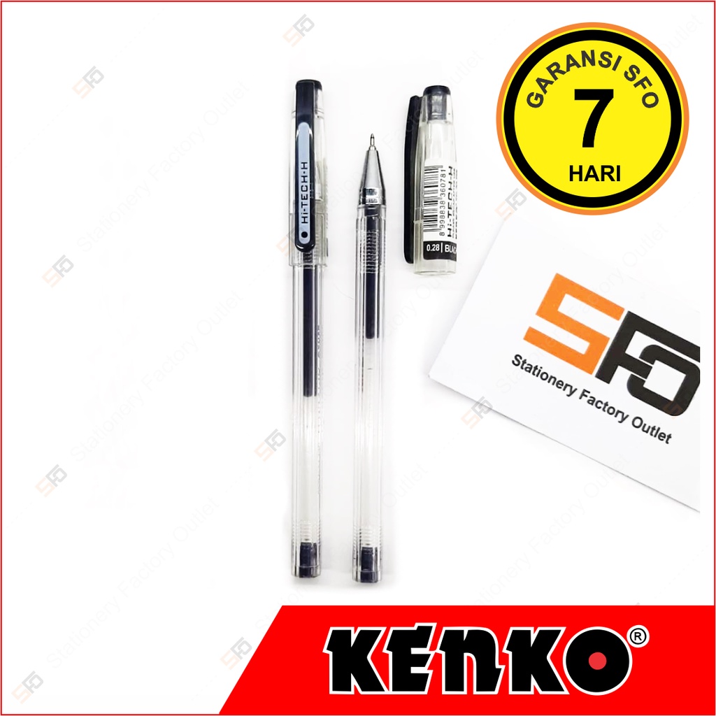 

12 Pcs Pen Kenko Hi-Tech H 0.28mm - Pulpen Hi Tec C - SFO Semarang Official