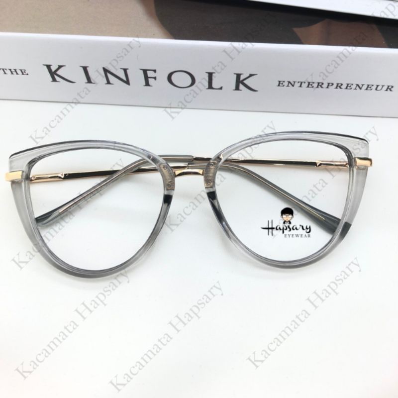 Frame Kacamata Wanita Cat Eye 58595 Terbaru | Bisa Reques Lensa Minus Cylinder dan Plus | Anti radiasi dan Anti UV Photocromic