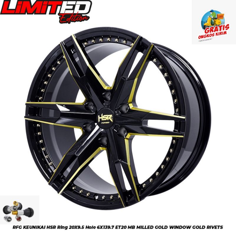 PELEK MOBIL RING 20 VELG MOBIL HSR RFG KEUNIKAI VELG MOBIL LEBAR 9,5 VELG MOBIL PCD 6 VELG MOBIL RIN