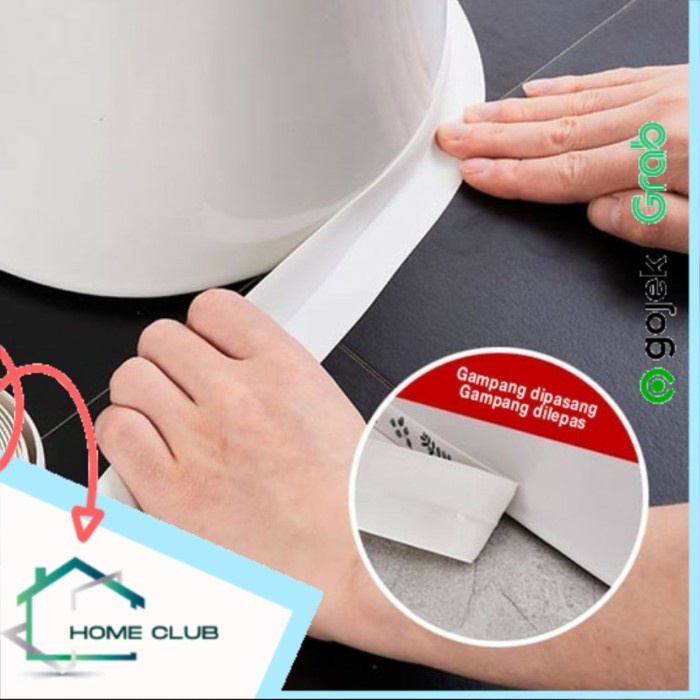 

Selotip Hc Bath Wall Sealing Strip Waterproof Self Adhesive Kitchen Caulk Tape