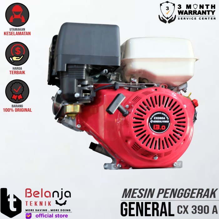 GENERAL MESIN PENGGERAK SERBAGUNA BENSIN CX 390 13 HP GX 390 ENGINE