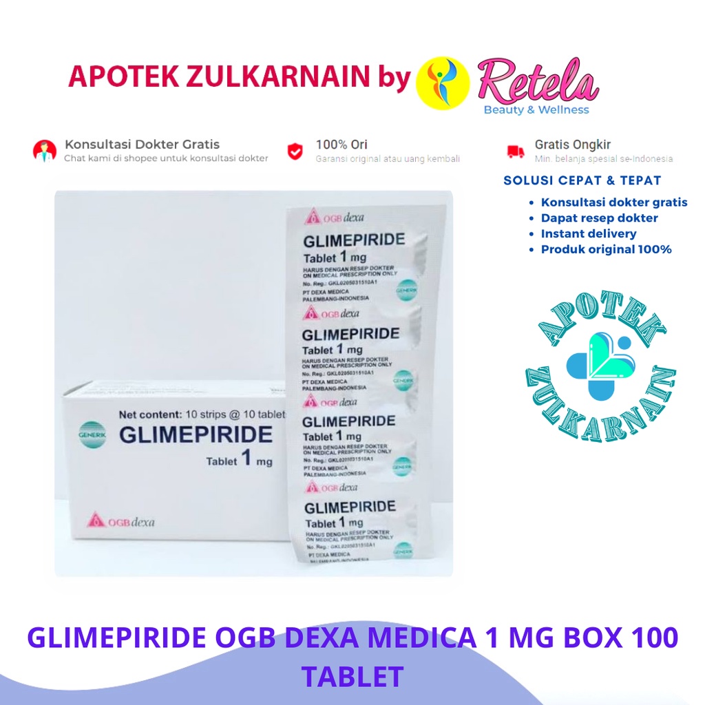 Jual Glimepiride Ogb Dexa Medica Mg Box Tablet Glimepirid