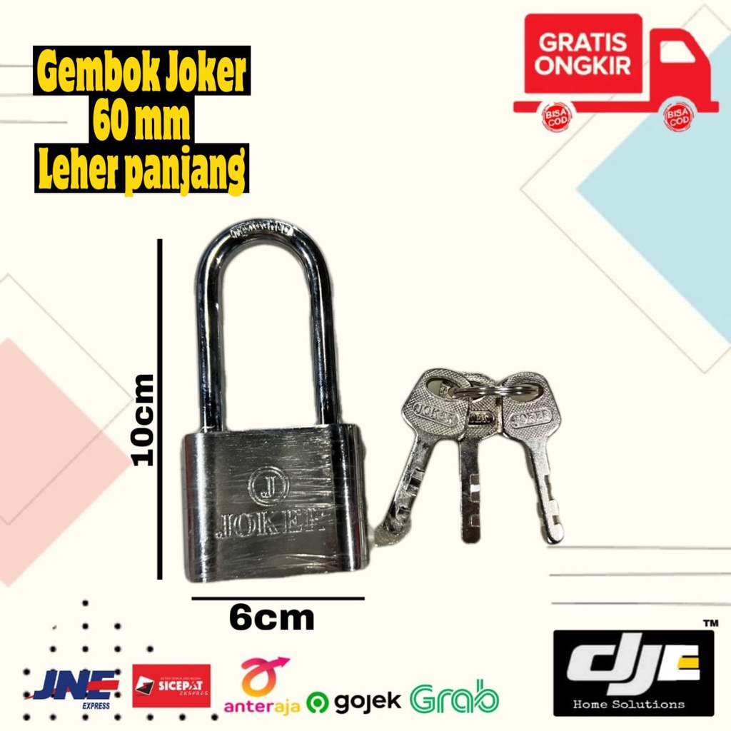 Gembok Pagar size Besar 60mm Leher panjang dan Leher pendek /security Padlock