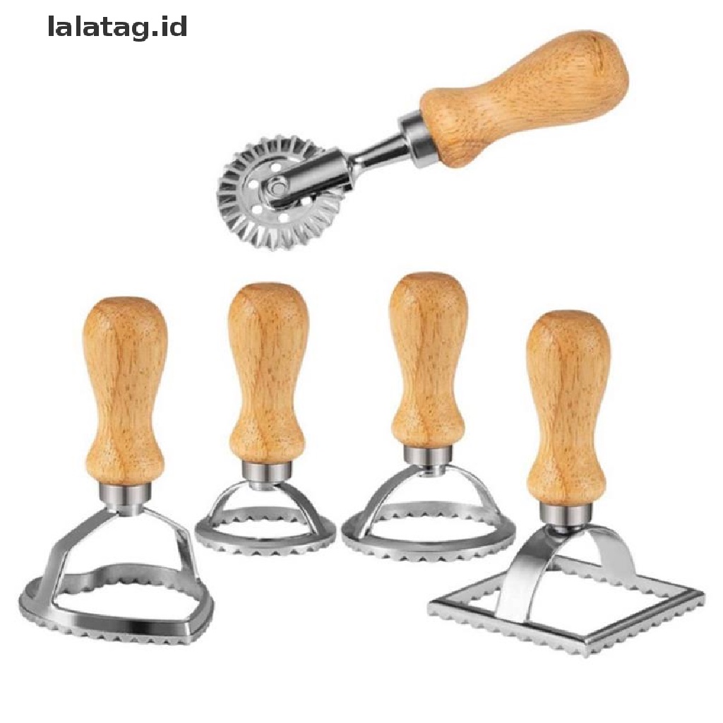 [lalatag] Pastry Wheel Cutter Pasta Cutter Roda Ravioli Crimper Untuk Alat Baking Rumah [ID]