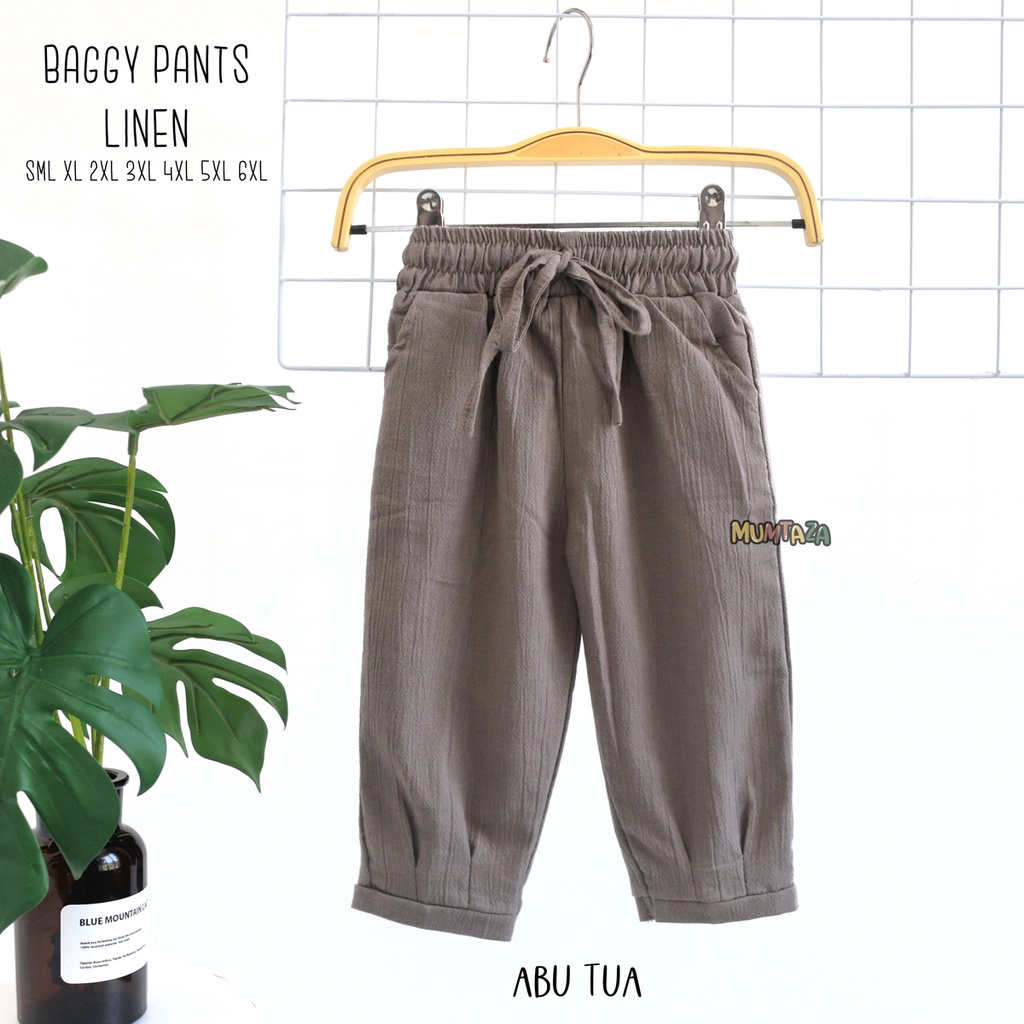 Celana  Anak Baggy  Linen  Premium PART 2 SML XL 2XL 3XL 4XL 5XL 6XL - Celana Panjang Anak Baggy