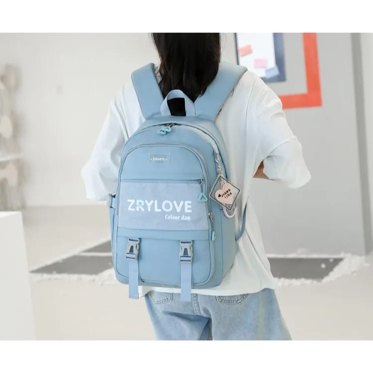 DiObrale - Tas Ransel Sekolah Unisex Remaja Outdoor Kapasitas Besar Terbaru Style Korean SD SMP SMA