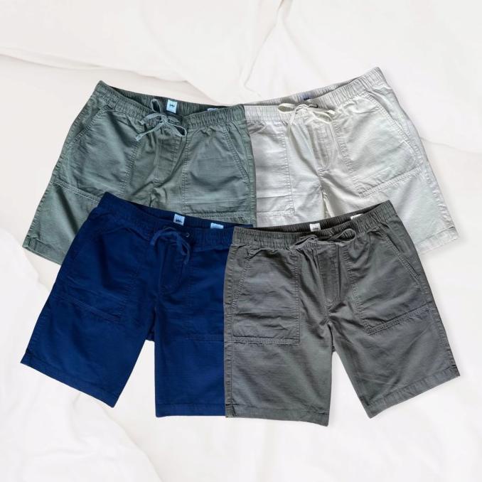 celana pendek GAP ORIGINAL branded short slim pinggang karet pria