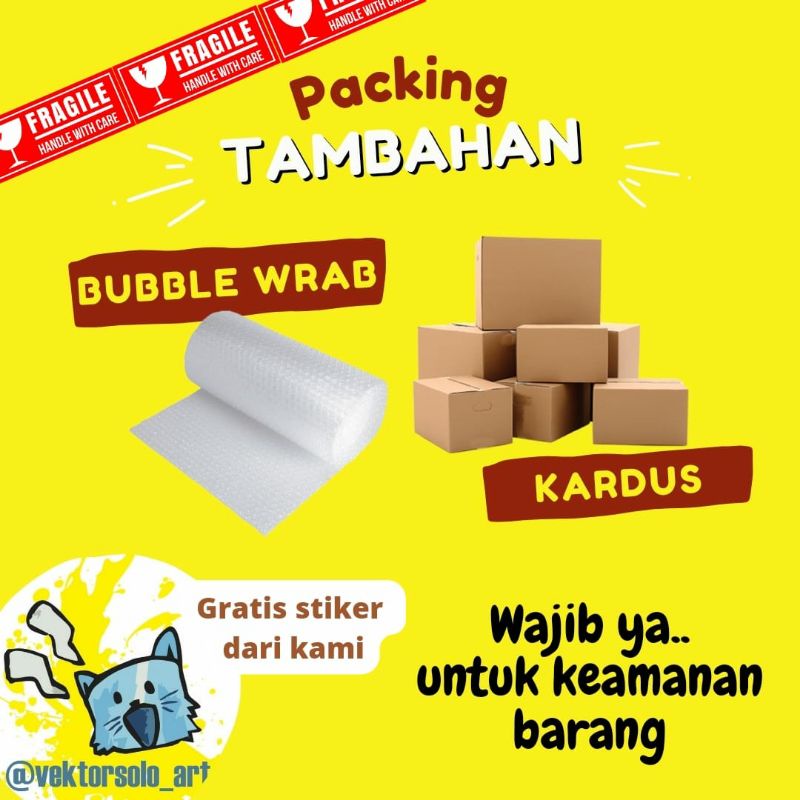 

PACKING TAMBAHAN KARDUS DAN BUBBLE WRAB