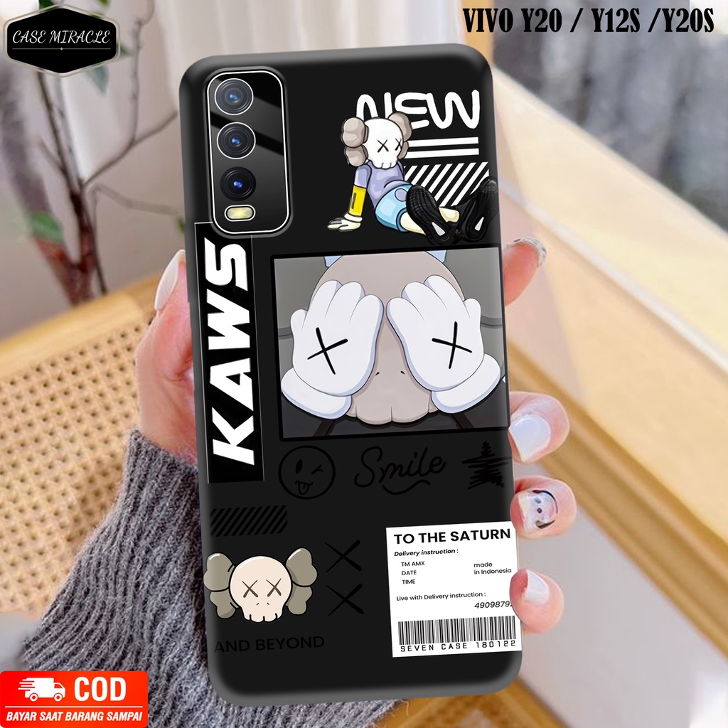 CM Case VIVO Y20 Y20S Y20SG Y12S  Softcase Lentur Warna Hitam Macaron Protector Lensa Kamera Kaca  [