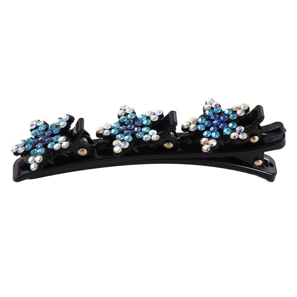 Needway Braided Hair Clip Klip Samping Kawaii Lucu Poni Klip Hiasan Kepala Berlian Hadiah Untuk Wanita Kid Hairpin