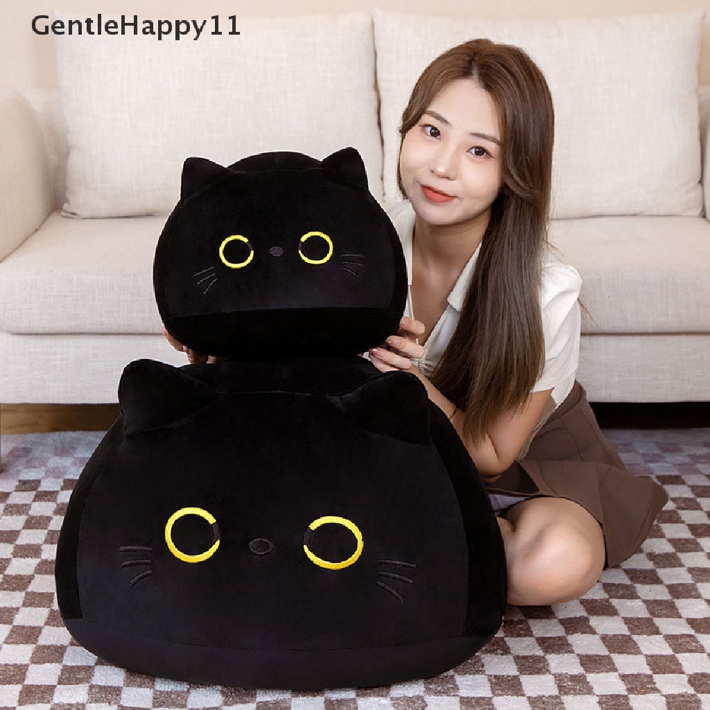 Gentlehappy 10/25CM Hitam Kucing Bantal Lucu Boneka Mewah Liontin Gantungan Kunci Dekorasi id