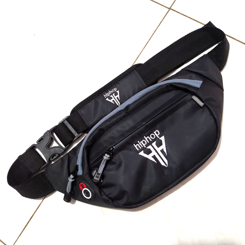 Waistbag pria gaul hiphop.zr bahan longcham 2sleting