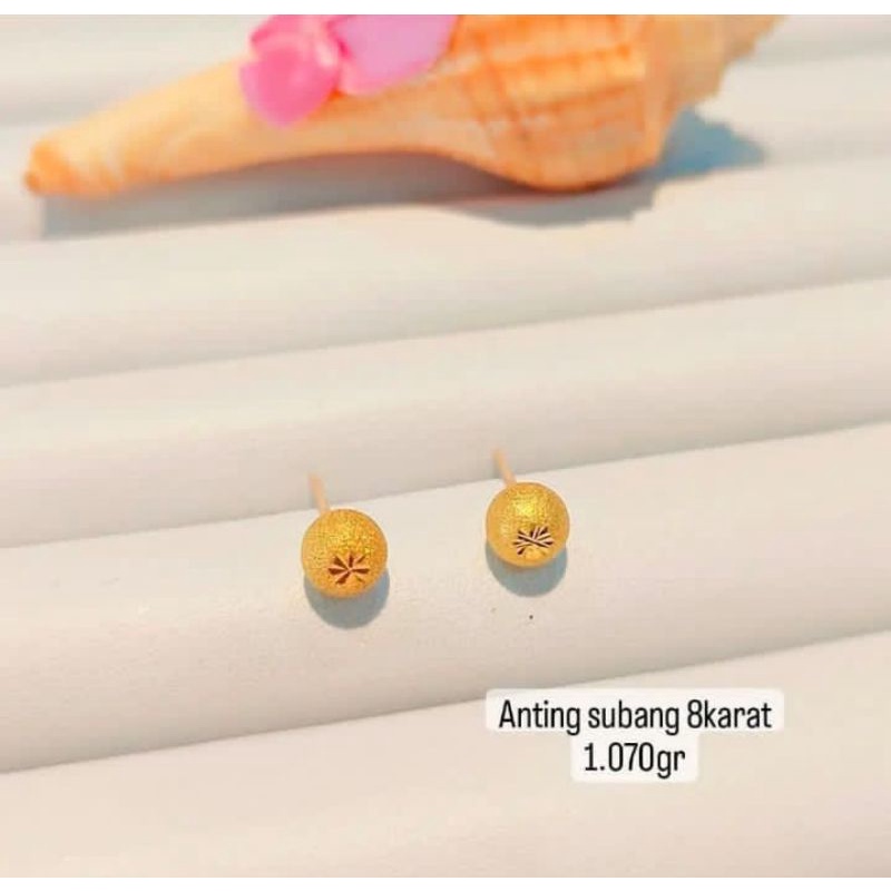 Anting subang emas 8k