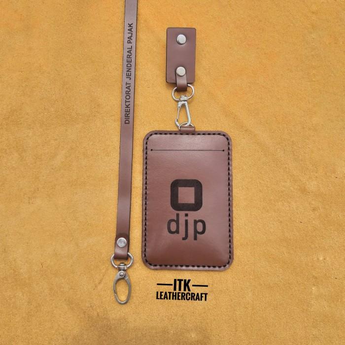 

name tag kulit asli name tag kulit custom lanyard id card kulit