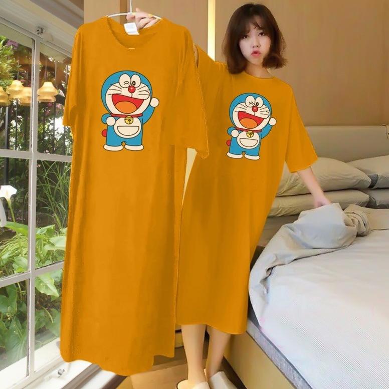 Jual 935 Jumbo Dress Doraemon Dress Jumbo Doraemon Dress Wanita Topseller Shopee Indonesia 