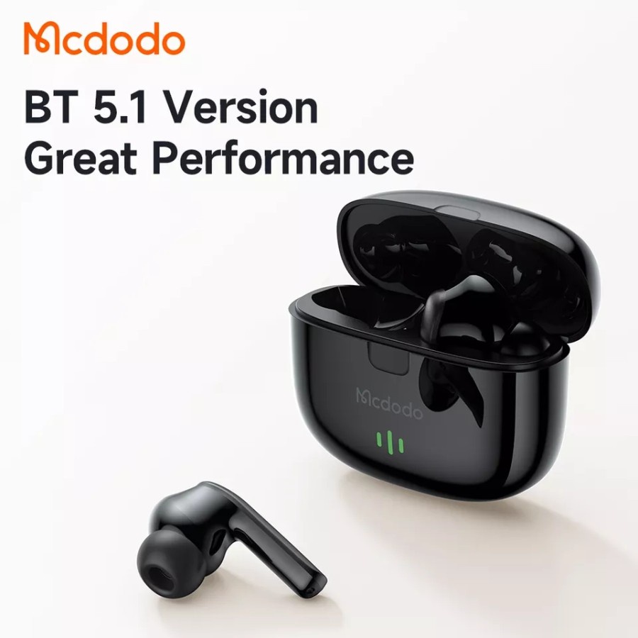 MCDODO Earphone Wireless BT 5.1 HD Stereo Tws Android IOS Windows