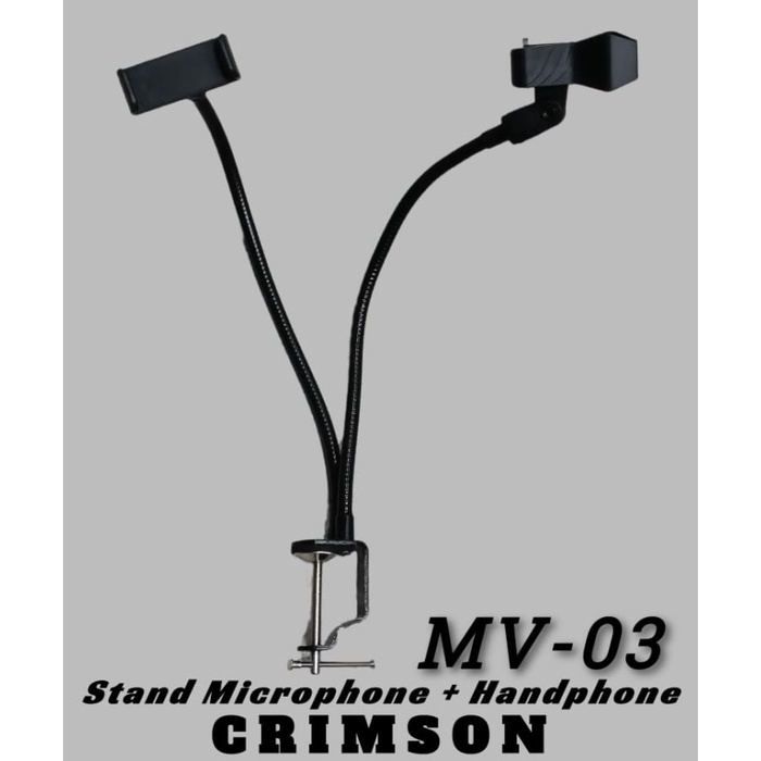 STAND MICROPHONE+HANDPHONE CRIMSON MV-03