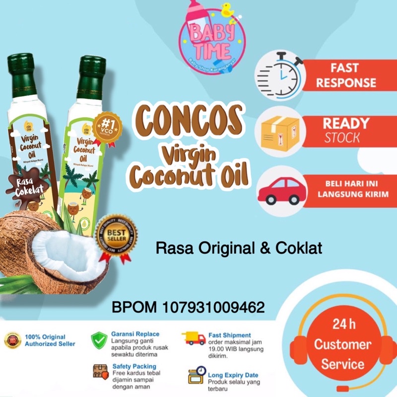 Virgin Coconut Oil Kids VCO Concos Minyak Kelapa Murni 100ml untuk tambahan Lemak MPASI