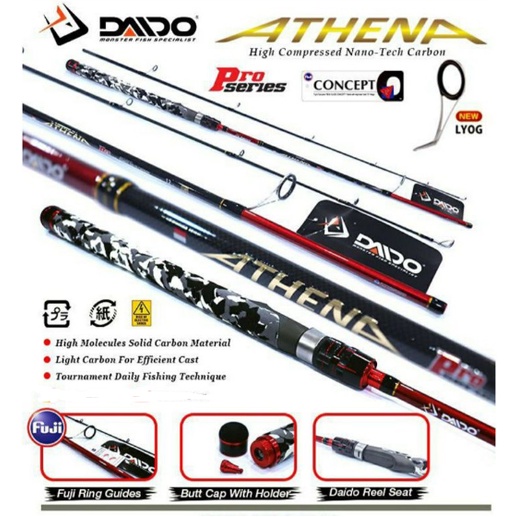 Joran pancing daido athena pro series fuji 150 165 180 7-15 8-17 10-20