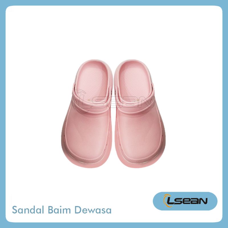 SANDAL KODOK MODEL BAIM WANITA PASTEL MACAROON ANTI AIR NYAMAN V10