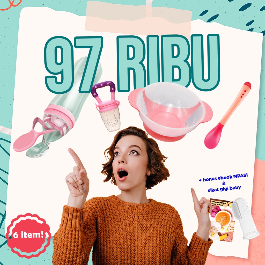 PERLENGKAPAN MPASI BAYI BELI 1 DAPAT 6